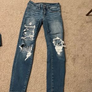 American Eagle Next Level Stretch ripped skinny jean
